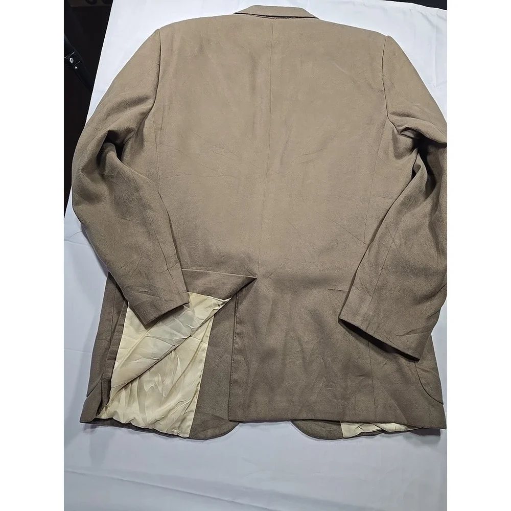Nino Cerruti Men's‎ Brown Nova Faux Suede Blazer Sport Coat Jacket 40R Rare